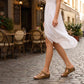 Women's Open Toe Cutout Wedge Slide Sandals