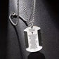 Stainless Steel Serenity Prayer Cross Pendant Necklace