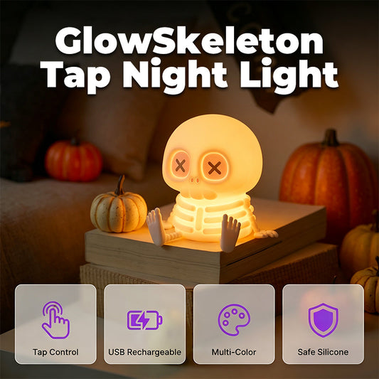 🔥 Storsäljare ✨ Halva priset 👻 Nattlampa i silikon med touchfunktion – Halloween-dödskalle