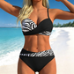 🎉 BEGRÄNSAD TID: 50 % RABATT! 👙 Push-up-bikini i två delar för damer – korsat omlottdesign och stretchtyg av högsta kvalitet 🌊