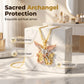 💎Exklusiva smycken 💎Tri-Tone Angel Guardian-hänge med halsband