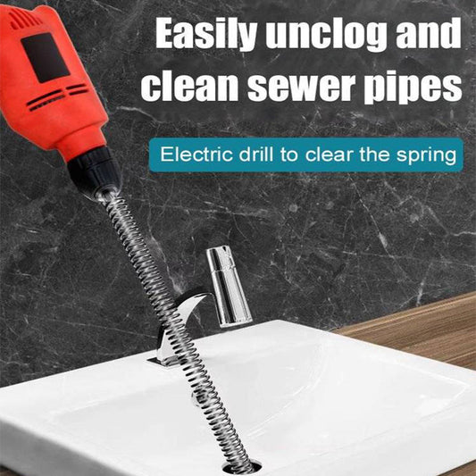 🔧🌀 Flexibel avloppsfjäder – rensar enkelt bort stopp i handfat, badkar och duschar!