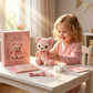 Rosa DIY-kit för lapparbete i filt