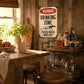 Retro Metal Drinking Zone Warning Sign for Bar Decor