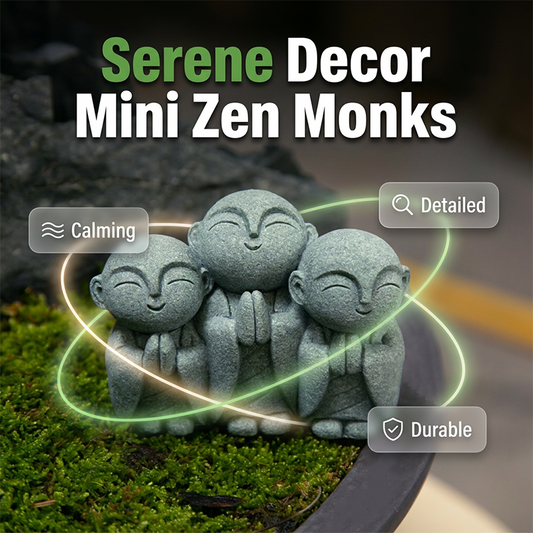 Mini Zen fridfull munkfigurin