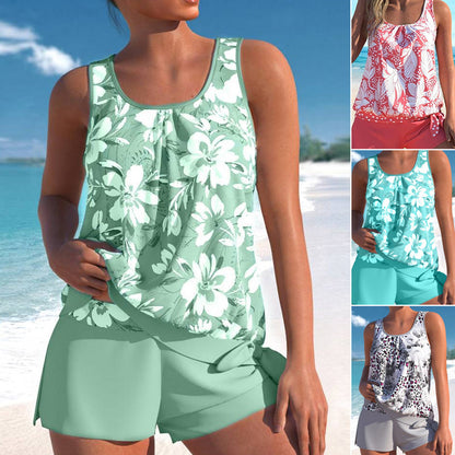 🏖️ 50% RABATT NU! 👙 Mönstrat Tankini-set för Kvinnor – Färgglada Tryck & Bekväm Passform – Perfekt för Strand, Pool & Semester – Snabbtorkande 🌊