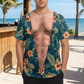Rolig 3D-tryckt hårig bröstt-shirt för herrar