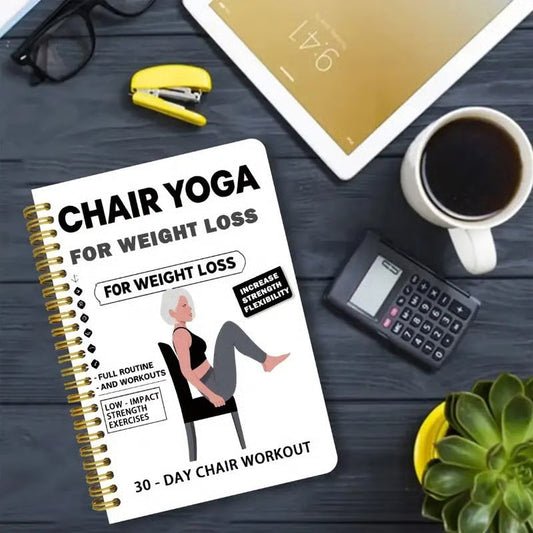 Spiralbok för stolsyoga och viktminskning