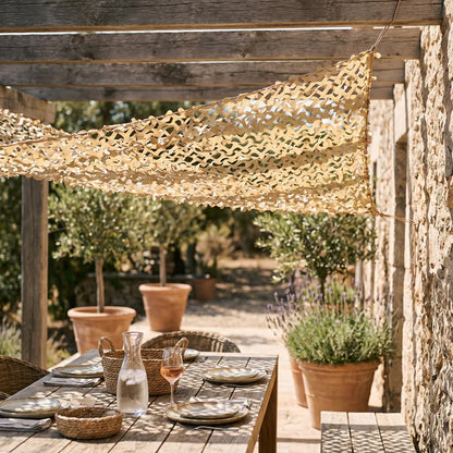 Förstärkt Kamouflajenät för Terrass, Pergola & Paviljong