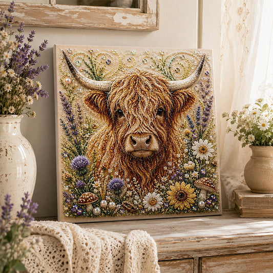 🏆🔥🎁Nyhet 50 % RABATT🔥🦉💛 Highland Ko Pärlkonst DIY-kit – Avkopplande DIY-hantverk för att skapa fantastisk kustkonst (📦Köp 2 Fri Frakt)