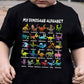 🔥🎁Nyhet 50 % RABATT🔥Barn-T-shirt med dinosaurie- och alfabetstryck