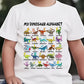 🔥🎁Nyhet 50 % RABATT🔥Barn-T-shirt med dinosaurie- och alfabetstryck