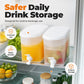 ❄️50 % rabatt under en begränsad tid – perfekt för en sval sommar! 🌈Ett sommarmåste! 🍹🧊Skapa din egen dryckesbar hemma! 🧊🥂Platssparande kylskåpsdispenser för drycker med kran
