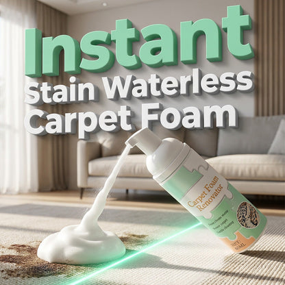 🧼 50% RABATT NU! Vattenfri fläckborttagare för mattor med skum och handduk – löser upp envisa fläckar – inget vatten – ingen blötläggning – perfekt för snabb uppfräschning 🧽✨