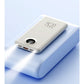 Powerbank med snabbladdning och inbyggda kablar