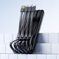 Powerbank med snabbladdning och inbyggda kablar