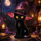 💥 50 % rabatt! 🔥Gotisk Halloween-häxa och kattbordslampa