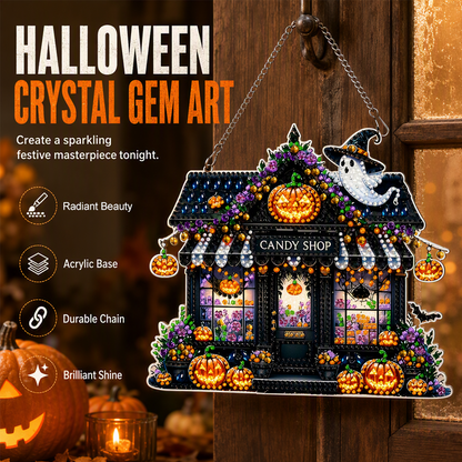 Halloween-kit för att göra egna glittrande konstverk att hänga upp