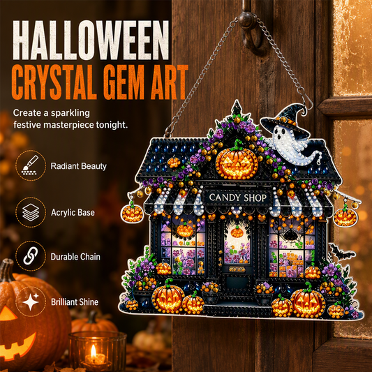 Halloween-kit för att göra egna glittrande konstverk att hänga upp