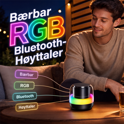 Bärbar Bluetooth-högtalare med RGB-belysning