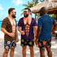 Herr-T-shirt med roligt muskelmotiv i 3D-tryck