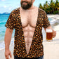 Herr-T-shirt med roligt muskelmotiv i 3D-tryck
