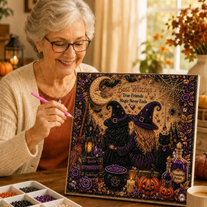 DIY-kit för pärlkonst med syntetiska pärlor och Halloweenmotiv