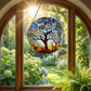 Stained Glass Tree of Life Window Hanging Decor
