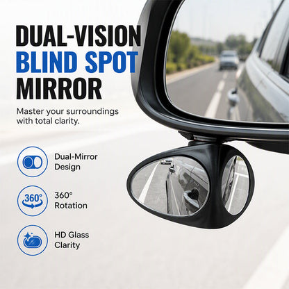 Double-Sided Car Rearview Blind Spot Mirror