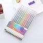 Set med gelpennor med glitter