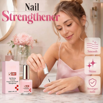 3-i-1 nagelstärkande behandling, reparerande serum för svaga mjuka spruckna naglar, slät glänsande nagelhärdare för skadade naglar
