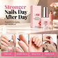 3-i-1 nagelstärkande behandling, reparerande serum för svaga mjuka spruckna naglar, slät glänsande nagelhärdare för skadade naglar