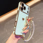 Chic Heart Beaded Strap Phone Case