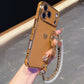 Chic Heart Beaded Strap Phone Case