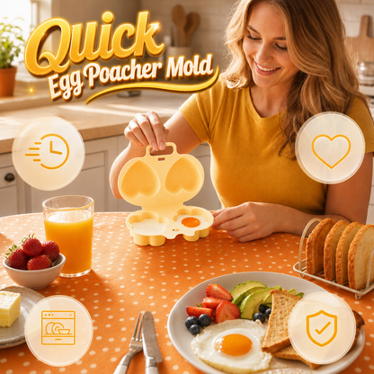 Microwave Egg Poacher with Heart and Flower Shapes