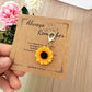 Inspirational Flower Charm Keychain