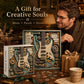 Kreativt 3D-pussel med steampunk-gitarr