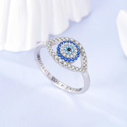 Vintage Blue Evil Eye Ring