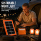 Bärbart solenergisystem med 2 LED-lampor