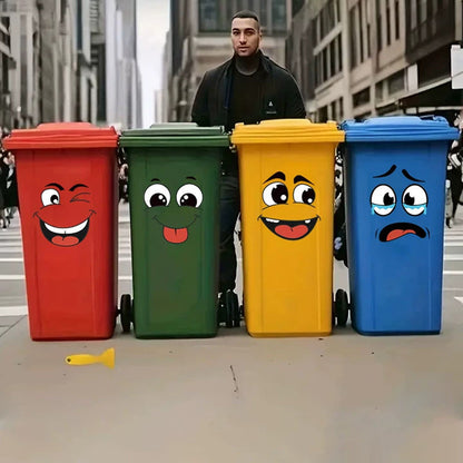 4 ark med roliga klistermärken med smileys