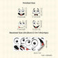 4 ark med roliga klistermärken med smileys