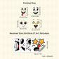 4 ark med roliga klistermärken med smileys