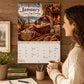 2027 Cats Chillin' with Books Wall Calendar