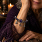Gotiskt lila strass halloweenarmband