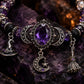 Gotiskt lila strass halloweenarmband