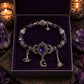 Gotiskt lila strass halloweenarmband