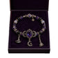 Gotiskt lila strass halloweenarmband