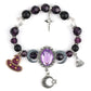 Gotiskt lila strass halloweenarmband