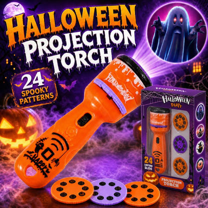 🔥Leksaksficklampa för barn med jul- och halloween-projektioner