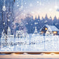 Fönsterdekorationsset med julby